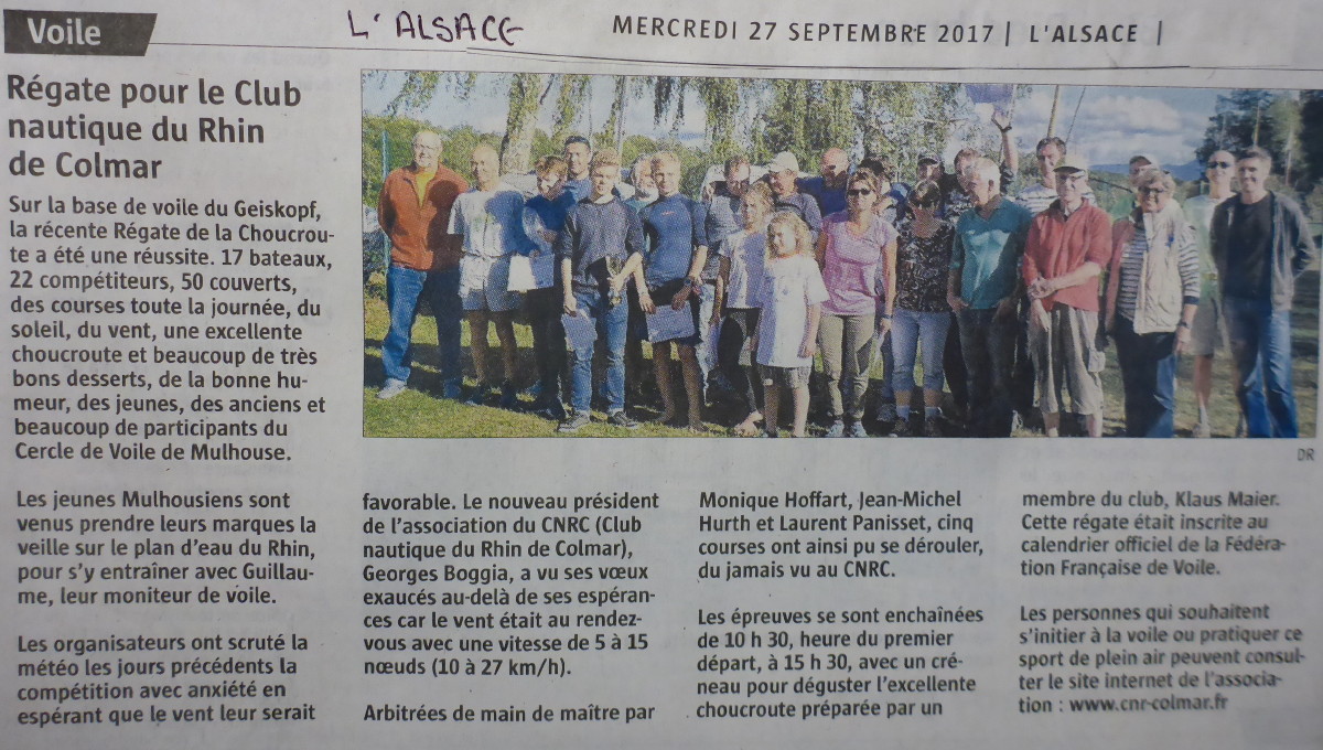 L'Alsace  27 09 17 