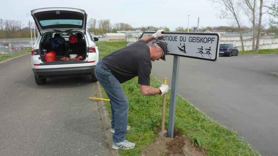 Pose de panneau